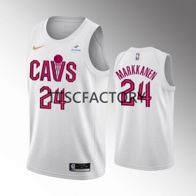 Dres Cleveland Cavaliers Lauri Markkanen 24 Nike 2022-23 Association Edition Bijela Swingman - Muške